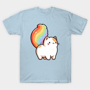 adorable rainbow cat tail T-Shirt